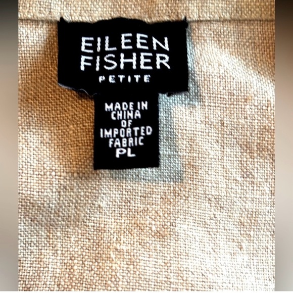 Eileen Fisher 100% Irish Linen Minimalist
Button Up Blazer Women's Sz PL - Picture 5 of 6